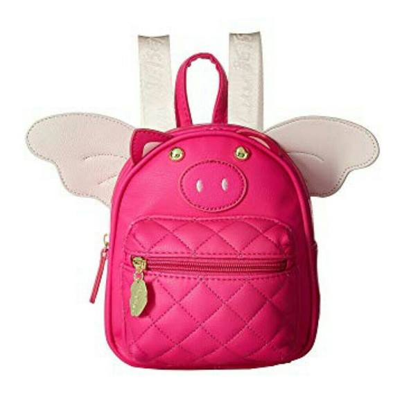 Betsey Johnson Flying Pig Mini Backpack - Picture 3 of 5